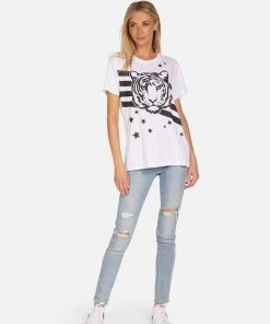 Lauren Moshi Wolf Tiger Stars & Stripes NEW