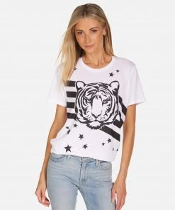 Lauren Moshi Wolf Tiger Stars & Stripes NEW