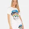 Lauren Moshi Wolf Rainbow Peace Skull