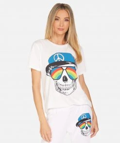 Lauren Moshi Wolf Rainbow Peace Skull