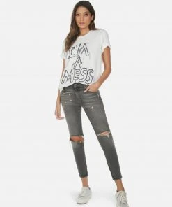 Lauren Moshi Wolf I'm A Mess Short Sleeve