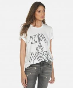 Lauren Moshi Wolf I'm A Mess Short Sleeve