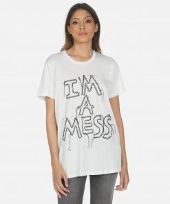 Lauren Moshi Wolf I'm A Mess Short Sleeve