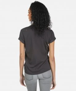 Lauren Moshi Wolf Peace Love Camel Short Sleeve