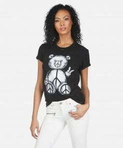 Lauren Moshi Short Sleeve Wolf Peace Teddy