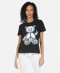 Lauren Moshi Short Sleeve Wolf Peace Teddy