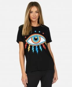 Lauren Moshi Short Sleeve Edda Rainbow Lightning Eye