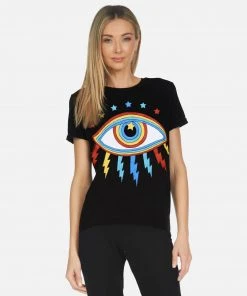Lauren Moshi Short Sleeve Edda Rainbow Lightning Eye