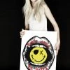 Lauren Moshi Canvas Be Happy Lips Art