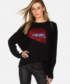 Lauren Moshi X Ladona X Crystal Biting Lip Long Sleeve