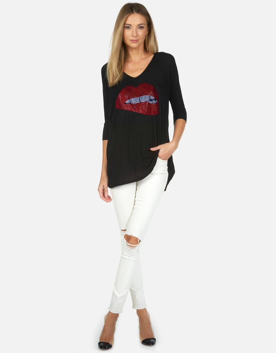 Lauren Moshi X Tops Eva X Crystal Biting Lip 2 Lauren Moshi X Tops Eva X Crystal Biting Lip