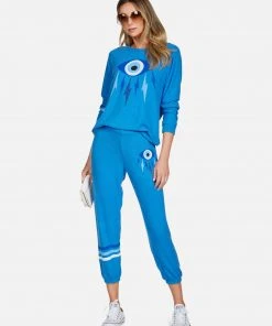 Lauren Moshi Bottoms Alana Electric Evil Eye