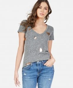 Lauren Moshi Short Sleeve Emmalyn Scribble Hearts