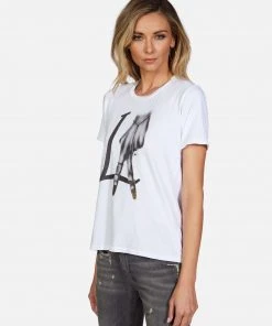 Lauren Moshi Short Sleeve Croft LA Peace Finger