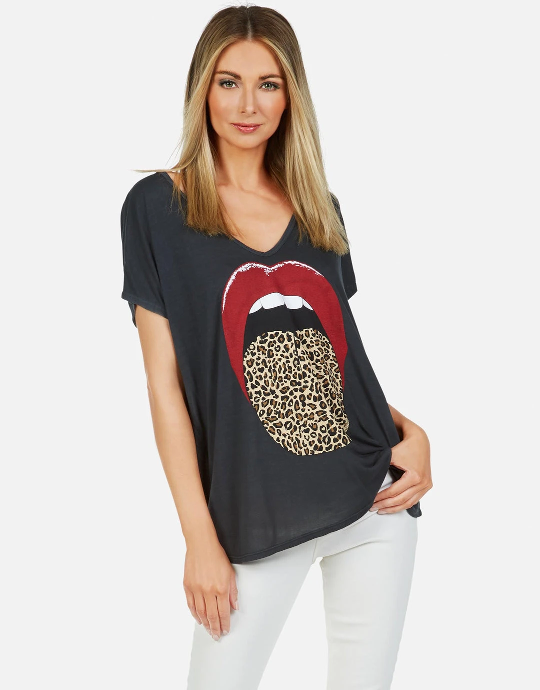 Lauren Moshi April Leopard Tongue Short Sleeve 6 Lauren Moshi April Leopard Tongue Short Sleeve