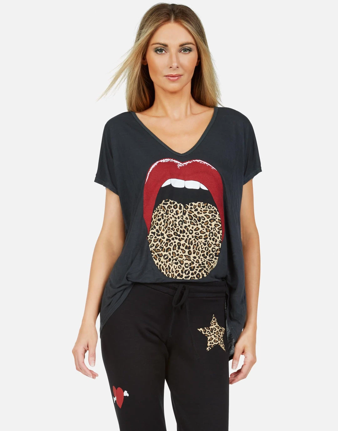 Lauren Moshi April Leopard Tongue Short Sleeve 8 Lauren Moshi April Leopard Tongue Short Sleeve