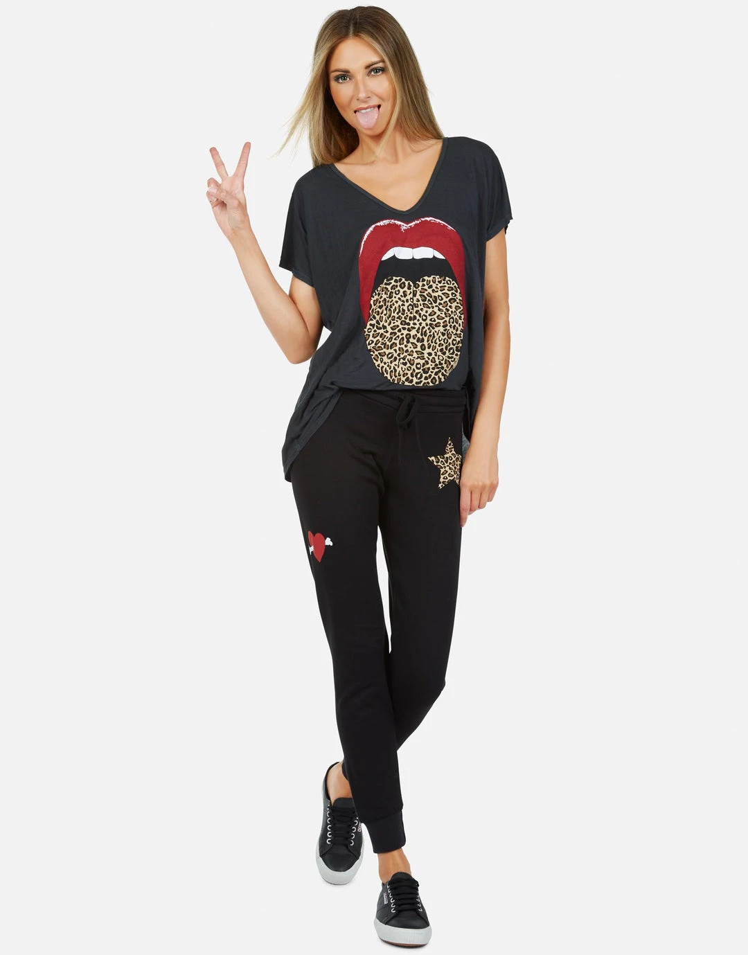 Lauren Moshi April Leopard Tongue Short Sleeve 2 Lauren Moshi April Leopard Tongue Short Sleeve