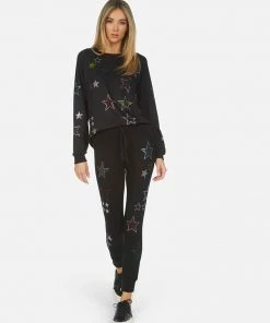 Lauren Moshi Long Sleeve Noleta Crystal Stars