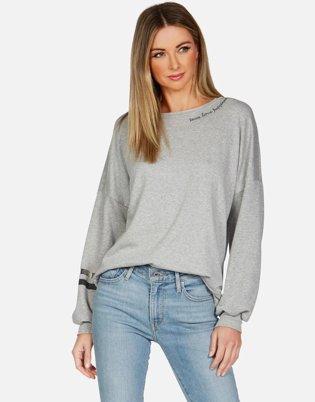 Lauren Moshi Long Sleeve Sierra Peace Sign Hand 5 Lauren Moshi Long Sleeve Sierra Peace Sign Hand