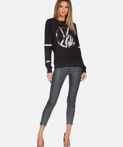 Lauren Moshi Chrissy Peace Sign Hand Long Sleeve