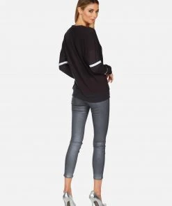 Lauren Moshi Chrissy Peace Sign Hand Long Sleeve