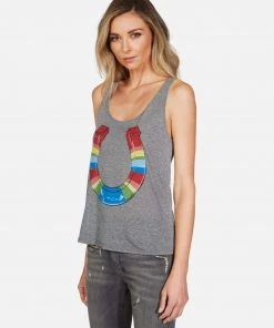 Lauren Moshi Tanks Julianna Rainbow Horseshoe