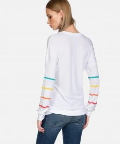 Lauren Moshi Long Sleeve Chrissy Rainbow Kiss Lip