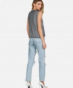 Lauren Moshi Kinzington Rainbow Skull Cloud Tanks