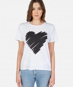 Lauren Moshi Croft Scribble Heart Tops