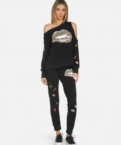 Lauren Moshi Bottoms Jess Leopard Lip