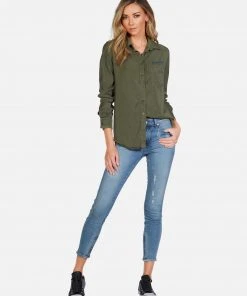 Lauren Moshi Long Sleeve Sloane Spray Happyface