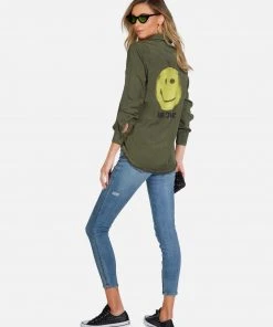 Lauren Moshi Long Sleeve Sloane Spray Happyface