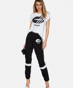 Lauren Moshi Croft Striped Mouth Kisses LAST CALL