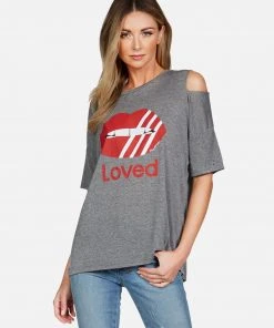 Lauren Moshi Kierstyn Striped Mouth Loved