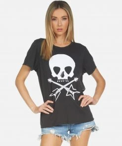 Lauren Moshi Wolf Music Skull Short Sleeve