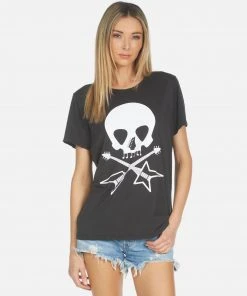 Lauren Moshi Wolf Music Skull Short Sleeve