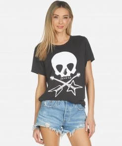 Lauren Moshi Wolf Music Skull Short Sleeve