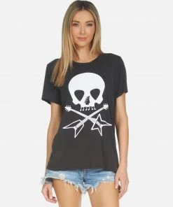 Lauren Moshi Wolf Music Skull Short Sleeve