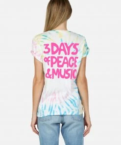 Lauren Moshi X Woodstock Wolf Woodstock Peace Short Sleeve