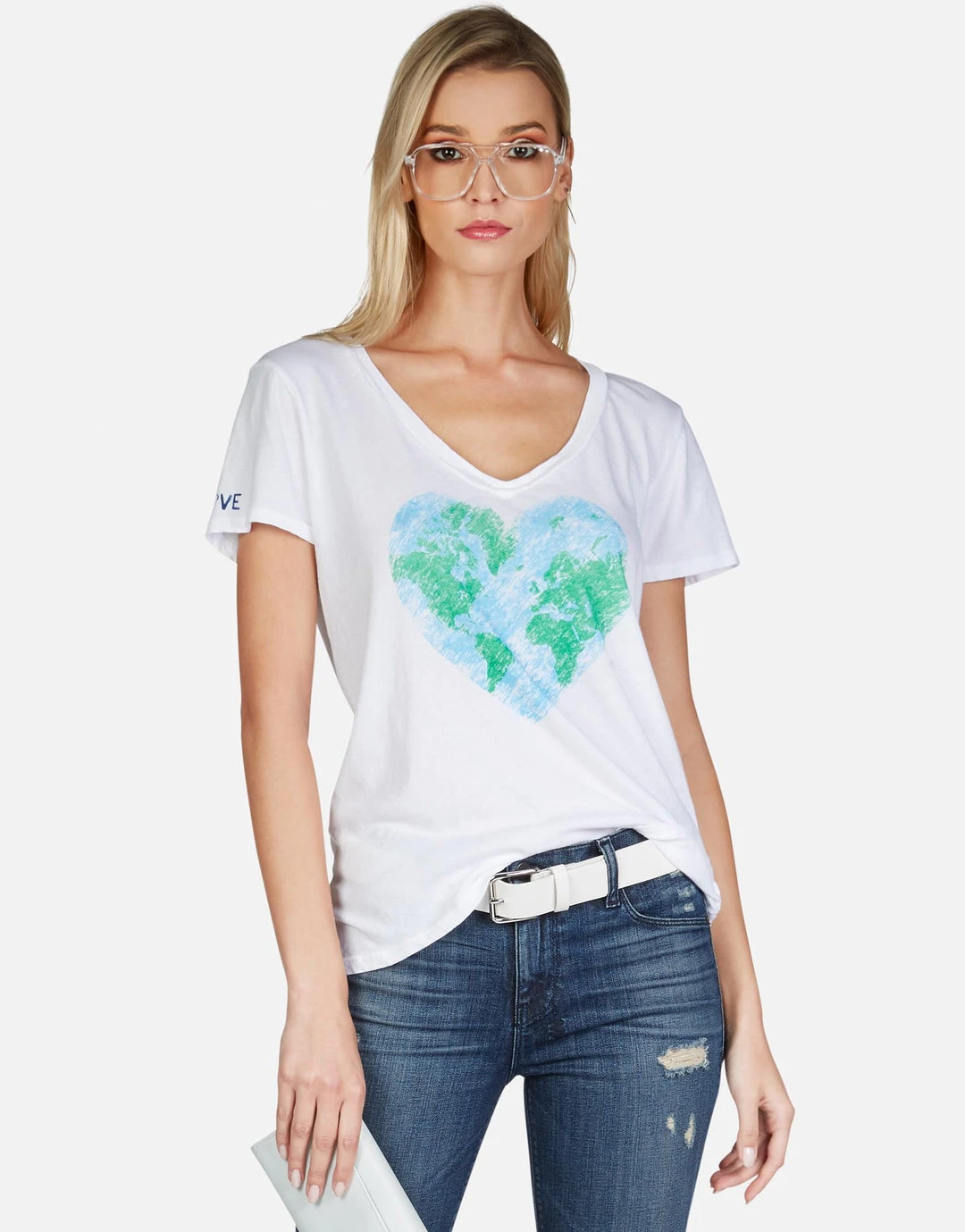 Lauren Moshi Short Sleeve Cruz World Love 1 Lauren Moshi Short Sleeve Cruz World Love
