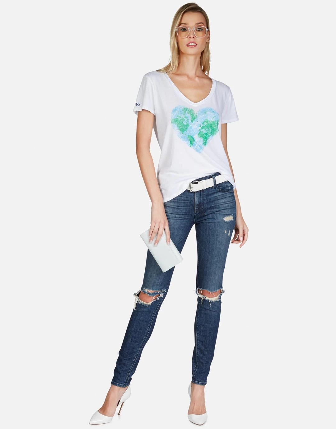 Lauren Moshi Short Sleeve Cruz World Love 2 Lauren Moshi Short Sleeve Cruz World Love