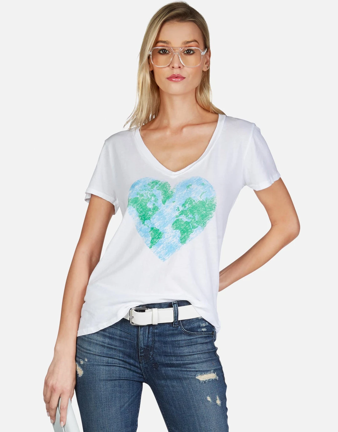 Lauren Moshi Short Sleeve Cruz World Love 4 Lauren Moshi Short Sleeve Cruz World Love