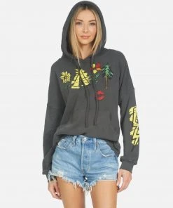 Lauren Moshi Melanie Camp Hair Don't Care Hoodies