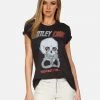Lauren Moshi X Motley Crue Short Sleeve Wolf Too Fast For Love